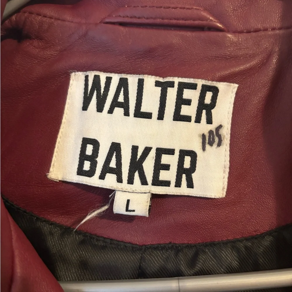 Walter Baker Lamb Leather Burgundy Jacket - Picture 7 of 11
